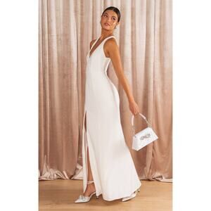 Show Me Your Mumu Rachel Bridal Maxi Wedding Dress in White Stretch S